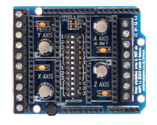 GAUPS Arduino-compatible Stepper Shield kit for 40V supply