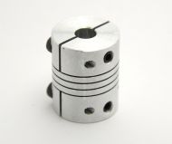 Flexible coupler, 5mm to 6.35mm (1/4